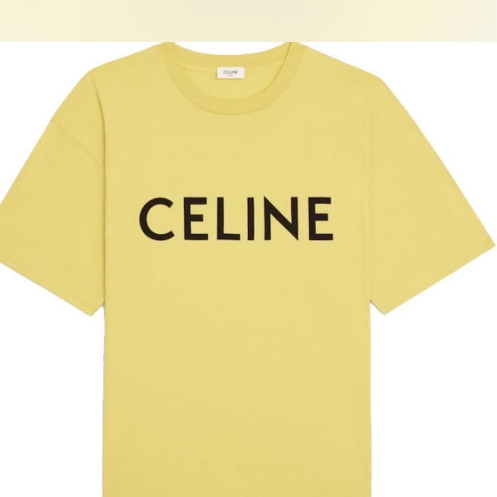 Celine Lemon Tee with Black Logo